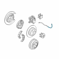 OEM Cadillac Catera Hose, Rear Brake Diagram - 90445758