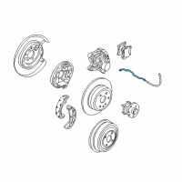 OEM Saturn LS Pipe Asm, Rear Brake, RH Diagram - 21019262