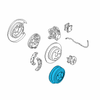 OEM Saturn LW300 Brake Drum Diagram - 22713662