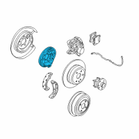 OEM Saturn LW1 Plate Asm, Rear Brake Backing Diagram - 21019206