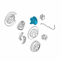 OEM Saturn LW2 Caliper Asm, Rear Brake Diagram - 22672424