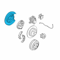 OEM Saturn LW1 Plate Asm, Rear Brake Backing Diagram - 21019208