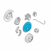 OEM 2003 Saturn LW300 Rotor, Rear Brake Diagram - 21019258