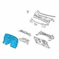 OEM 2013 Honda Insight Insulator, Dashboard Diagram - 74260-TM8-A10