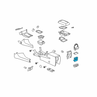 OEM Saturn Aura Holder Asm-Front Floor Console Rear Cup *Medium Duty Titanium Diagram - 15920760