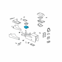 OEM 2007 Saturn Aura Holder Asm-Front Floor Cup *Neutral L Diagram - 25817259