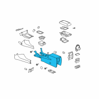 OEM 2008 Saturn Aura Console Asm-Front Floor *Ebony Diagram - 25940187