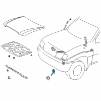 OEM Lexus LX470 Hook Assy, Hood Auxiliary Catch Diagram - 53550-60030