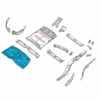 OEM Dodge Durango Pan-Center Floor Diagram - 68185705AC