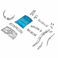 OEM 2022 Dodge Durango Pan-Rear Floor Diagram - 68038944AB