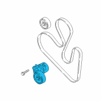 OEM Lincoln Serpentine Tensioner Diagram - F2GZ-6A228-B