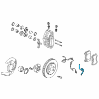 OEM 2006 Acura TL Hose Set, Right Front Brake Diagram - 01464-SEP-A50