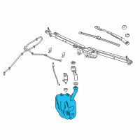 OEM 2016 Chevrolet Volt Washer Reservoir Diagram - 23434243