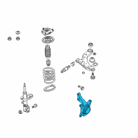 OEM 2004 Kia Spectra Front Axle Knuckle Left Diagram - 517152F110