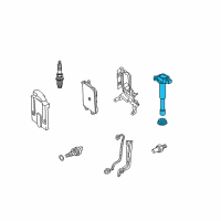 OEM Acura TSX Coil Assembly, Plug Hole Diagram - 30520-RL5-A01