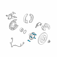 OEM 2001 Ford Escape Hub Assembly Wheel Stud Diagram - 6L8Z-1107-A