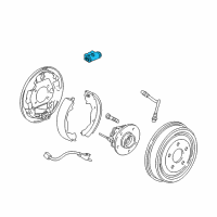 OEM 2006 Pontiac Torrent Wheel Cylinder Diagram - 22706688