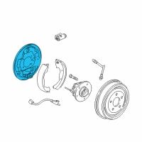 OEM 2006 Chevrolet Equinox Backing Plate Diagram - 22676069