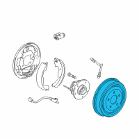 OEM Saturn Drum Asm, Rear Brake Diagram - 10306594