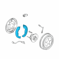 OEM Saturn Shoe Kit, Rear Brake Diagram - 21990465