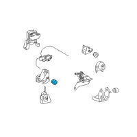 OEM 2010 Toyota Matrix Rear Mount Bracket Damper Diagram - 12351-74060