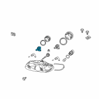 OEM 2009 Saturn Vue Headlamp Bulb Diagram - 10351666