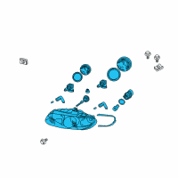 OEM 2005 Pontiac GTO Composite Headlamp Diagram - 92155600
