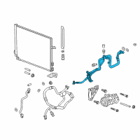 OEM 2016 Chevrolet Camaro Rear AC Tube Diagram - 84498818