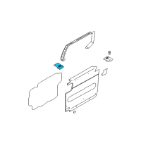 OEM 2004 Kia Sedona Quarter Glass Panel Switch, Right Diagram - 0K53E66380ACY