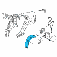 OEM 2017 Hyundai Ioniq Rear Wheel Front Piece Guard, Right Diagram - 86824-G2000