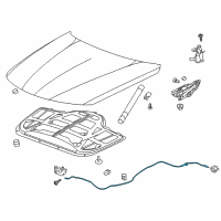 OEM 2019 Cadillac CT6 Release Cable Diagram - 84095113