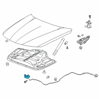 OEM 2019 Chevrolet Cruze LATCH ASM-HOOD PRIM & SECD Diagram - 13516934