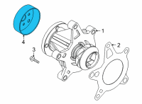 OEM 2022 Hyundai Sonata Pulley-Coolant Pump Diagram - 25221-2M000