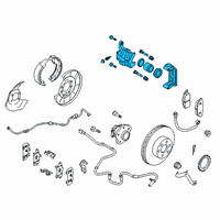 OEM 2022 Nissan Rogue Sport Caliper Assy-Rear LH, W/O Pad & Shim Diagram - 44011-4BA0A