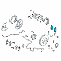 OEM Nissan Rogue Sport Pad Kit-Disc Brake, Rear Diagram - D4060-6MT0A