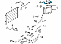 OEM Auxiliary Cooler Mount Bracket Diagram - KR3Z-8A193-A