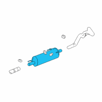 OEM 2003 Dodge Ram 3500 Exhaust Muffler Diagram - 52103512AE