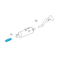 OEM 2003 Dodge Ram 3500 Exhaust Extension Pipe Diagram - 52103541AC