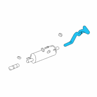 OEM 2004 Dodge Ram 3500 Exhaust Tail Pipe Diagram - 52103515AD