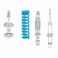 OEM 2003 Honda Accord Spring, Front Diagram - 51401-SDB-A04