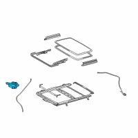 OEM 2013 Lexus RX350 Gear Assembly, Sliding Roof Diagram - 63260-0E021