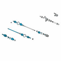 OEM Acura MDX Shaft Assembly, R Drive Diagram - 44305-STX-A51