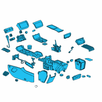 OEM 2011 Chevrolet Traverse Console Unit-Front Floor *Ebony Diagram - 20935400