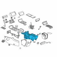 OEM 2011 Chevrolet Traverse Bracket Asm-Front Floor Console *Ebony Diagram - 25970098