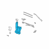 OEM 2005 Hummer H2 Container, Windshield Washer Solvent Diagram - 12335775