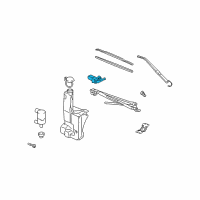 OEM 2008 Hummer H2 Motor Asm, Windshield Wiper Diagram - 19178992