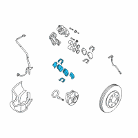 OEM Hyundai Santa Fe Front Brake Pad Kit Diagram - 58101-0WA00