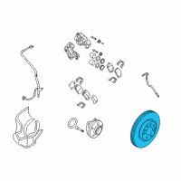 OEM 2009 Hyundai Santa Fe Disc-Front Wheel Brake Diagram - 51712-2B000