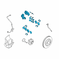 OEM Hyundai Santa Fe Brake Assembly-Front, LH Diagram - 58110-0W000