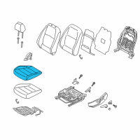 OEM 2022 Hyundai Accent Front Cushion Covering, Left Diagram - 88160-J0000-PJT